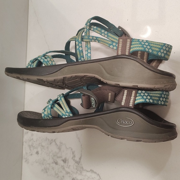 Chaco Updraft Ecodraft ZX2 women's Size 9 Sandals Green Yellow - Picture 10 of 12